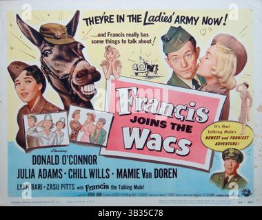 FRANCIS REJOINT LA WACS 001 - Vintage Lobby Card Banque D'Images