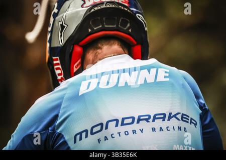 Maydena, AUSTRALIE - 08 FÉVRIER : Ronan DUNNE d'Irlande participe à la finale du Red Bull Hardline Tasmanie le 8 février 2025 à Maydena, Banque D'Images