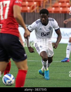 8 février 2018 - Alphonso Davies, attaquant du Vancouver Whitecaps FC #67 lors de la Pacific Rim Cup entre le Vancouver Whitecaps FC et le Iwaki FC au stade Aloha à Honolulu, Hawaï - Michael Sullivan/CSM(crédit image : &copy ; Michael Sullivan/CSM via ZUMA Wire) Banque D'Images