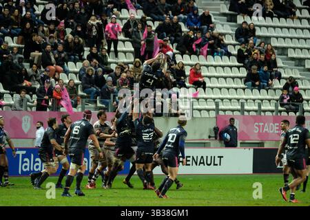 30 décembre 2017 - Paris, France - stade Francais Lock PAUL Gabrielles en action lors du championnat de France de rugby Top 14 match entre le stade Francais et Bordeaux Begles au stade Jean Bouin à Paris - France . Stade Francais gagné 22-12 (crédit image : © Pierre Stevenin via ZUMA Wire) Banque D'Images