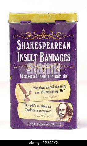 17 novembre 2017 - Doral, FL, États-Unis - sur la photo sont les bandages d'insultes shakespeariennes, l'un des articles pour le Guide cadeau Dave Barry 2017. (Crédit image : © Carl juste/TNS via ZUMA Wire) Banque D'Images