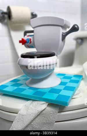 17 novembre 2017 - Doral, FL, États-Unis - sur la photo est The Toilet trouble, l'un des articles pour le Guide cadeau Dave Barry 2017. (Crédit image : © Carl juste/TNS via ZUMA Wire) Banque D'Images