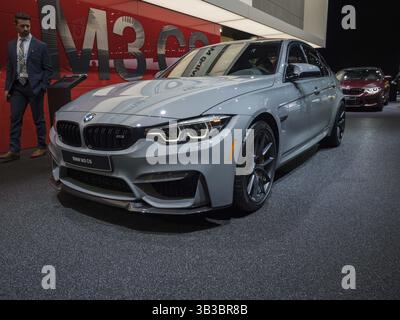 15 janvier 2018 - Detroit, Michigan, États-Unis - BMW M3 CS exposée lors du salon international de l'auto nord-américain de 2018 qui s'est tenu au Cobo Center au centre-ville de Detroit. (Crédit image : © Ed Aldridge via ZUMA Wire) Banque D'Images