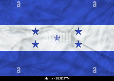 Le drapeau national du Honduras illustration. Drapeau civil et d'État du Honduras avec la couleur officielle Banque D'Images