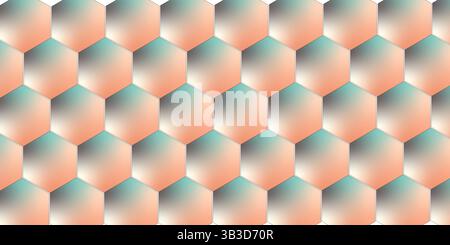 fond de motif abstrait hexagone pastel - conception de texture géométrique 3d pour bannière web moderne Illustration de Vecteur