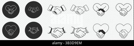 icône de poignée de main solide Illustration de Vecteur
