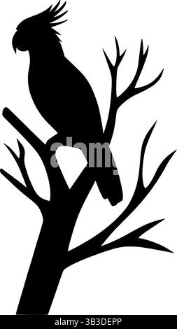 perroquet sur l'illustration vectorielle de branche conception d'oiseau tropical Illustration de Vecteur