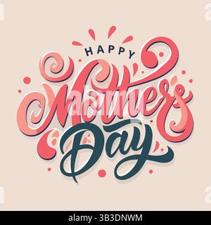 Joyeuse fête des mères images, légendes et messages sur les médias sociaux Illustration de Vecteur