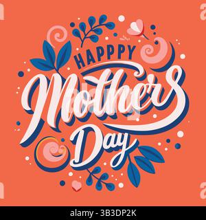 Joyeuse fête des mères images, légendes et messages sur les médias sociaux Illustration de Vecteur