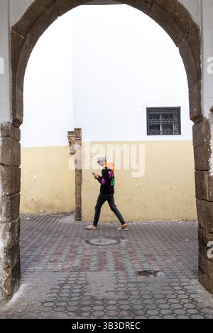 Nouvelle médina du quartier Habous à Casablanca au Maroc le 14 octobre 2023. Casablanca est la capitale économique en développement du Maroc et du Maghreb Banque D'Images