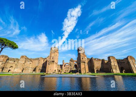 La partie sud des thermes de Caracalla - Rome, Italie Banque D'Images