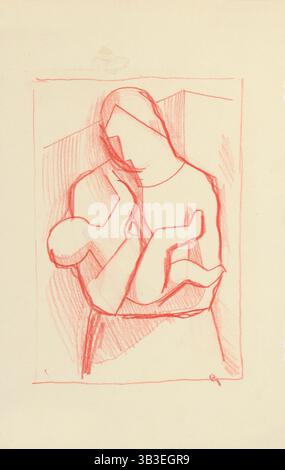 Mère avec enfant dans les bras, 1934-1936. Banque D'Images