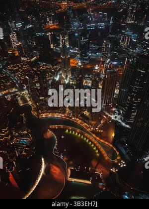 Vue de Dubaï depuis le sommet de Burj Kalifa Banque D'Images