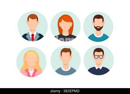Groupe diversifié de professionnels et d'employés représentant une entreprise ou une organisation Illustration de Vecteur
