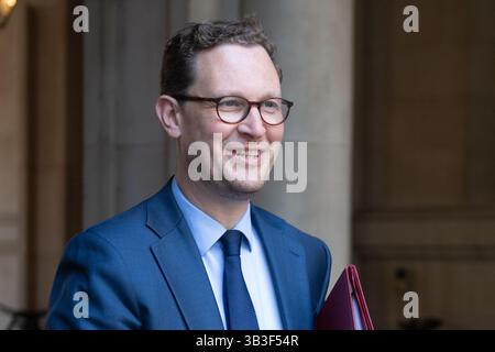 Londres, Royaume-Uni. 29 avril 2025. Photo : Darren Jones - le secrétaire en chef du Trésor arrive pour une réunion du cabinet à Downing Street. Crédit : Justin Ng/Alamy Live News. Banque D'Images