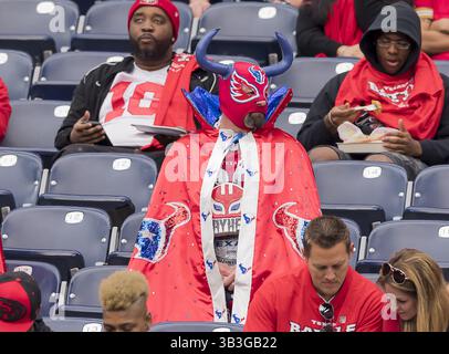 10 décembre 2017 - Houston, Texas, États-Unis - Un fan à l'avant-match lors du match de saison régulière de la NFL entre les Texans de Houston et les 49ers de San Francisco au stade NRG de Houston, Texas les 49ers ont battu les Texans (crédit image : © Maria Lysaker via ZUMA Wire) Banque D'Images