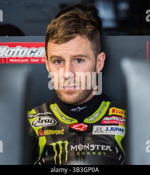 25 février 2018 - Melbourne, Victoria, Australie - le pilote britannique Jonathan Rea (#1) de l'écurie Kawasaki Racing Team dans son garage lors de la séance d'échauffement matinale du troisième jour de la ronde d'ouverture de la saison mondiale de Superbike 2018 sur le circuit de Phillip Island à Phillip Island, en Australie. (Crédit image : © Theo Karanikos via ZUMA Wire) Banque D'Images