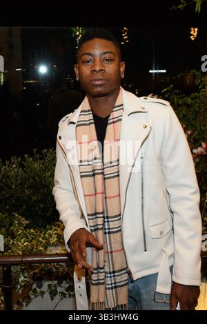 15 novembre 2017 - West Hollywood, Californie, États-Unis - RJ CYLER à la HFPA et InStyle's Celebration de la saison 2018 des Golden Globe Awards et le dévoilement de l'ambassadeur Golden Globe. (Crédit image : © HFPA/ZUMA Wire/ZUMAPRESS.com) Banque D'Images