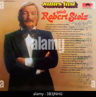 Pochette de disque vinyle vintage, James Last, James Last joue Robert Stolz Banque D'Images