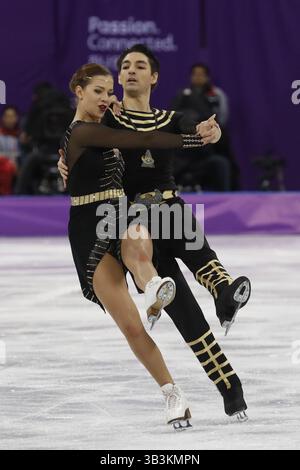20 février 2018 - Pyeongchang, CORÉE - Alisa Agafonova et Alper UCAR, de Turquie, ont participé à l'épreuve de danse libre de patinage artistique pendant les Jeux Olympiques d'hiver de Pyeongchang 2018 à la patinoire de Gangneung. (Crédit image : © David McIntyre via ZUMA Wire) Banque D'Images