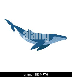 Baleine à bosse dessinée à la main par vecteur Illustration de Vecteur