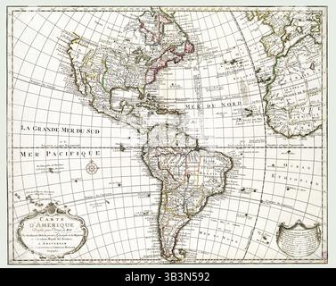 Carte de la Virginie, du Maryland et de la Caroline – carte des colonies britanniques du 17e siècle, carte antique de l'Amérique du Nord Banque D'Images