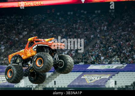 16 décembre 2017 - Sao Paulo, Brésil - Monster Truck El Toro Loco. Première édition de Monster Jam Brasil, ce samedi (16) dans la ville de SÃ£o Paulo. (Crédit image : © Marcelo Chello via ZUMA Wire) Banque D'Images