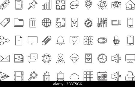 Icônes Essentials icône vectorielle simple. Modèle de conception de symbole d'illustration pour élément d'interface utilisateur mobile Web. Illustration de Vecteur