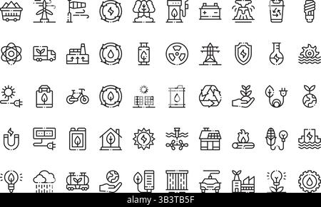 Icônes d'énergie durable icône vectorielle simple. Modèle de conception de symbole d'illustration pour élément d'interface utilisateur mobile Web. Illustration de Vecteur