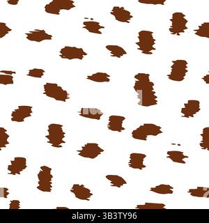 Fond de points sans couture. Cette illustration présente un motif abstrait de points et de diverses formes sur un fond blanc le design ludique ajoute un Illustration de Vecteur