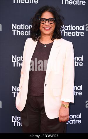 Londres, Royaume-Uni. 29 avril 2025. Indhu Rubasingham assiste au lancement de la saison du National Theatre, au National Theatre. Le crédit photo devrait se lire comme suit : Matt Crossick/Empics/Alamy Live News Banque D'Images