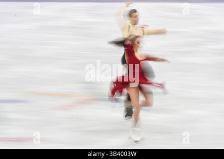 20 février 2018 : Cappellini Anna et Lanotte Luca de Â Italie en compétition en danse libre à la Gangneung Ice Arena, Gangneung, Corée du Sud. Ulrik Pedersen/CSM(image de crédit : &copy ; Ulrik Pedersen/CSM via ZUMA Wire) Banque D'Images
