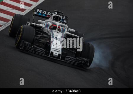 27 février 2018 - Barcelone, Catalogne, Espagne - ROBERT KUBICA (POL) roule avec sa Williams FW41 lors de la deuxième journée des essais de formule 1 sur le circuit de Catalunya (crédit image : © Matthias Oesterle via ZUMA Wire) Banque D'Images