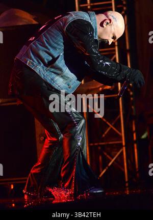 16 juillet 2015 - Oshkosh, Wisconsin, États-Unis - le chanteur ROB HALFORD du groupe JUDAS PRIEST se produit en concert au festival Rock USA à Oshkosh, Wisconsin (crédit image : © Ricky Bassman/ZUMA Wire) Banque D'Images