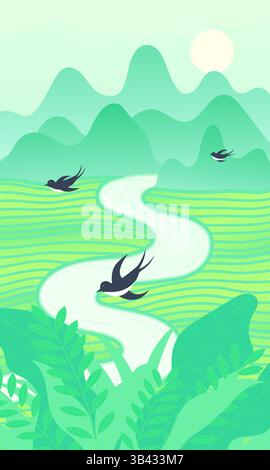 Illustration vectorielle du printemps simple Illustration de Vecteur