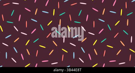 Motif simple à saupoudrer. Garniture de bonbons colorés. Fond beignet ou confettis doux. Illustration vectorielle dans le style scandinave Illustration de Vecteur