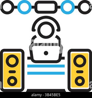 Icône pour opérateur, système audio Illustration de Vecteur