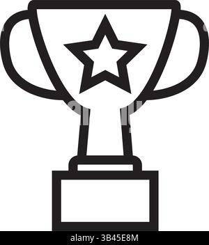 icône trophée dans un style plat tendance Illustration de Vecteur