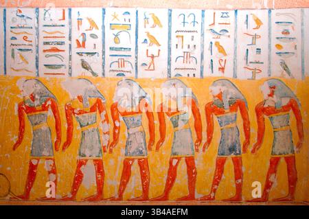 7 avril 2013 - Egypte - L'intérieur du tombeau royal KV2 de Ramsès IV, Vallée orientale des Rois, Louxor (Thèbes), Egypte, Afrique. (Crédit image : © Andrey Nekrasov/ZUMA Wire/ZUMAPRESS.com) Banque D'Images