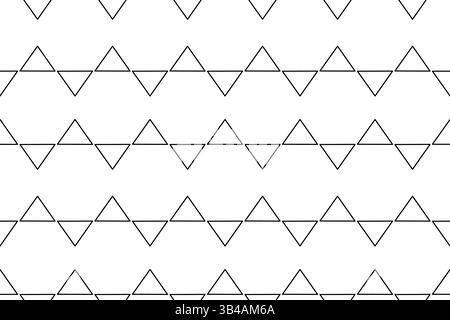 Motif monochrome sans couture, page de coloriage comportant de nombreux triangles. Fond géométrique abstrait. Parfait pour divertir les enfants, desi noir et blanc Illustration de Vecteur