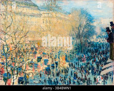 Claude Monet, Boulevard des Capucines à Paris, peinture à l'huile sur toile, 1873 Banque D'Images