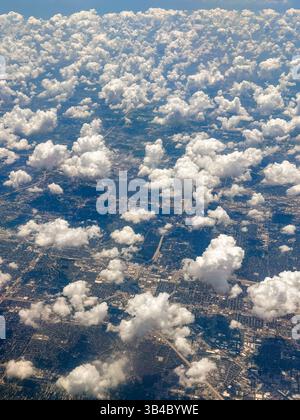 Vue aérienne de la banlieue de Houston, Texas. Banque D'Images