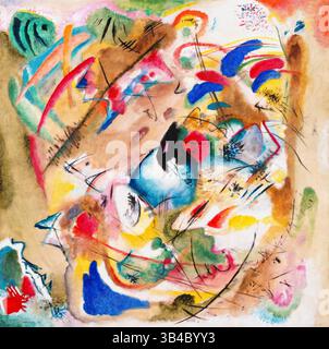 Wassily Kandinsky, improvisation rêveuse, peinture abstraite à l'huile sur toile, 1913 Banque D'Images