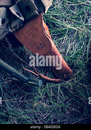 19 septembre 2015 - Holster avec un fusil appartenant à l'armée américaine depuis la seconde Guerre mondiale (crédit image : © Igor Goiovniov via ZUMA Wire) Banque D'Images