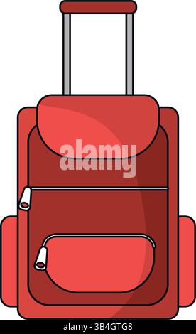 Sac de voyage en cuir coloré. Illustration vectorielle Illustration de Vecteur