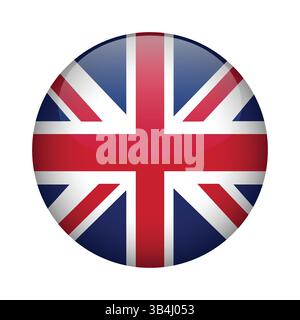 Drapeau Union Jack icône symbole distinctif représentant le Royaume-Uni et son patrimoine Illustration de Vecteur