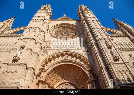 Catedral-Basílica de Santa María de Mallorca, Palma, Majorque Majorque, Espagne Banque D'Images