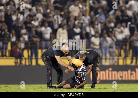 Novo Horizonte, Brésil. 30 avril 2025. SP - NOVO HORIZONTE - 04/30/2025 - BRAZIL CUP 2025, NOVORIZONTINO x CORINTHIANS - invasion des fans lors du match entre Novorizontino et Corinthians au stade Jorge Ismael de Biasi pour le championnat de la Coupe du Brésil 2025. Photo : Joisel Amaral/AGIF crédit : AGIF/Alamy Live News Banque D'Images