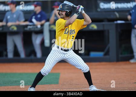 27 mai 2022 : Reece Ewing (38), joueur du Southern Miss., lors d'un match de baseball universitaire, entre Southern Miss et FAU lors de la Conference USA Baseball Championships au Pete Taylor Park, Hattiesburg, Mississippi. Bobby McDuffie/CSM (image crédit : © Bobby McDuffie/CSM via ZUMA Press Wire) Banque D'Images