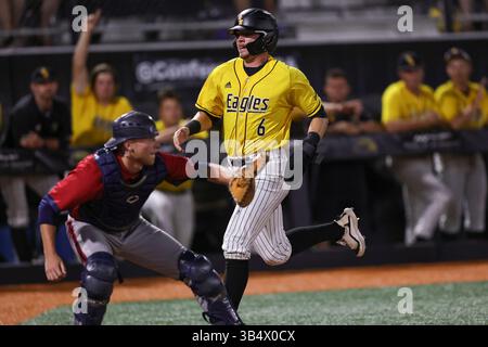 27 mai 2022 : Will McGillis (6), infidélisateur du sud du Miss., marque pendant un match de baseball universitaire, entre Southern Miss et FAU lors de la Conference USA Baseball Championships au Pete Taylor Park, Hattiesburg, Mississippi. Bobby McDuffie/CSM (image crédit : © Bobby McDuffie/CSM via ZUMA Press Wire) Banque D'Images